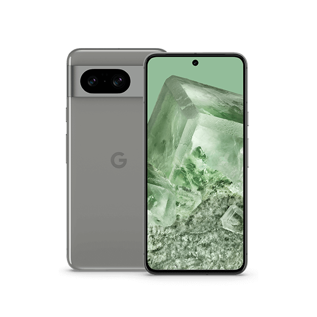 2 Google Pixel 8 front and back